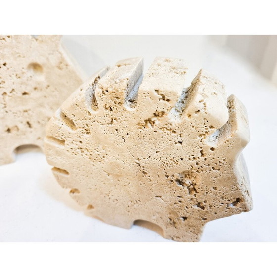 Image 1 of Italian vintage Brutalist travertine hedgehog sculptures by Fratelli Mannelli, Italy 1970s