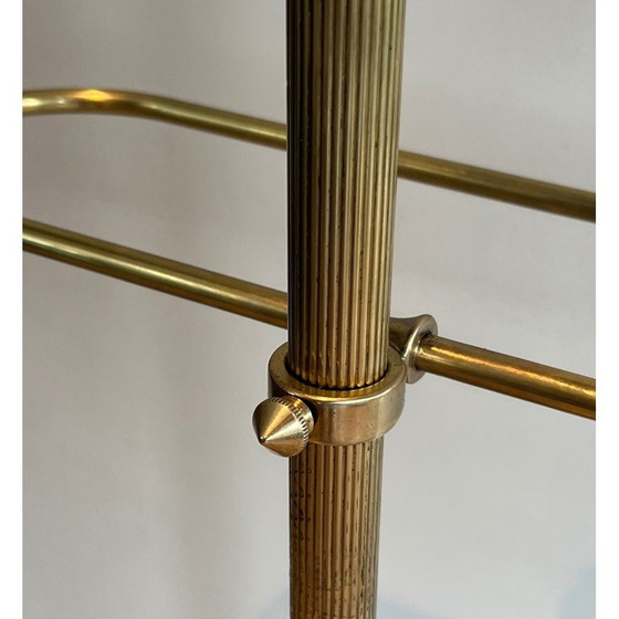 Image 1 of Vintage brass and wood valet