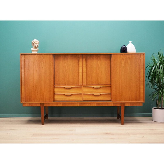 Image 1 of Vintage high sideboard in teak veneer, Denmark 1960