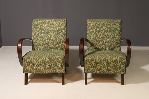 Pair Of Bentwood Armchairs By Jindřich Halabala, 1950S