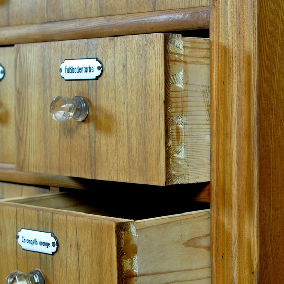 Image 1 of Oak And Pine Pharmacy Cabinet, 1889