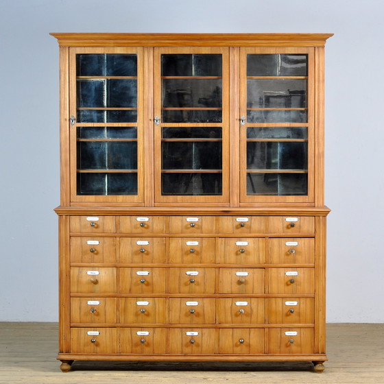 Image 1 of Oak And Pine Pharmacy Cabinet, 1889