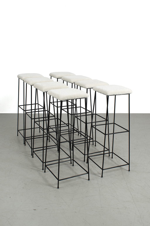 8x vintage high stools