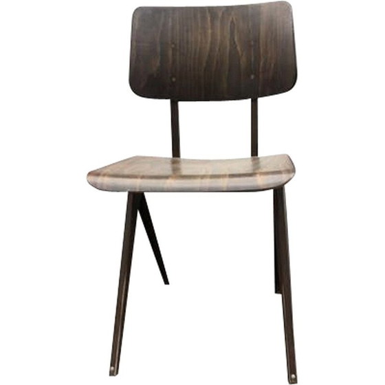 Image 1 of Vintage steel and wood chair by Frizo Kramer