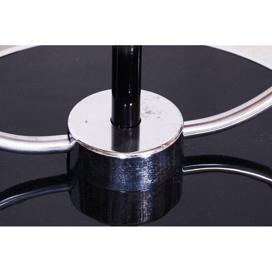 Image 1 of Lampada da terra vintage in acciaio cromato e vetro opalino di J. Halabala, UP Zavody, Cecoslovacchia 1930