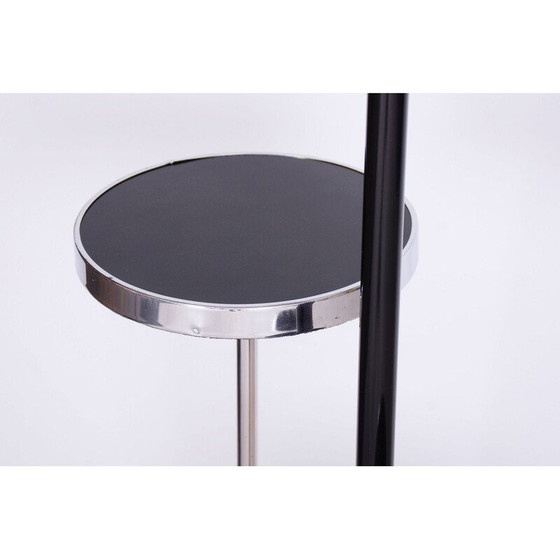 Image 1 of Lampada da terra vintage in acciaio cromato e vetro opalino di J. Halabala, UP Zavody, Cecoslovacchia 1930