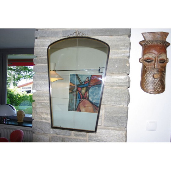 Image 1 of Specchio vintage in ottone, 1950