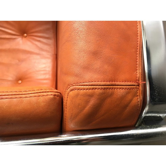 Image 1 of Vintage armchair in patinated beige leather for ‘t Spectrum, Netherlands 1971