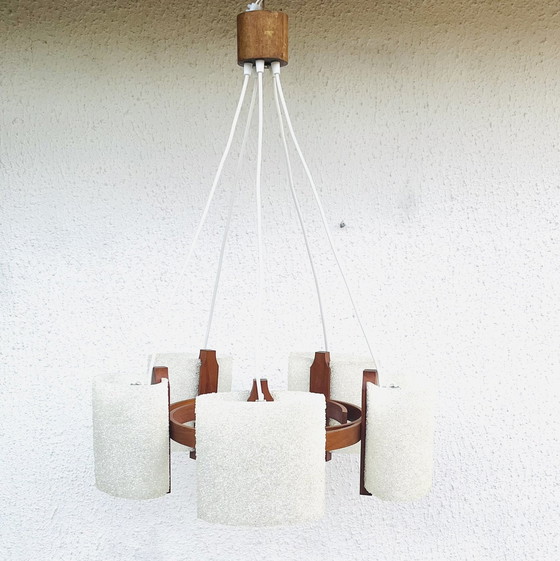 Image 1 of Scandinavian Teak Chandelier