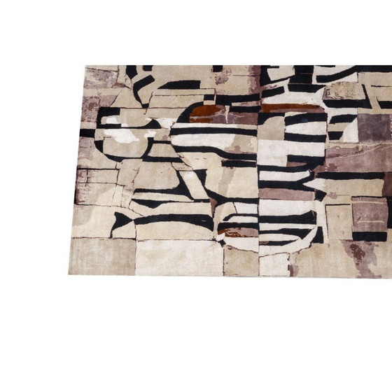 Image 1 of Vintage hand-woven rug in beige and old pink tones, 2023