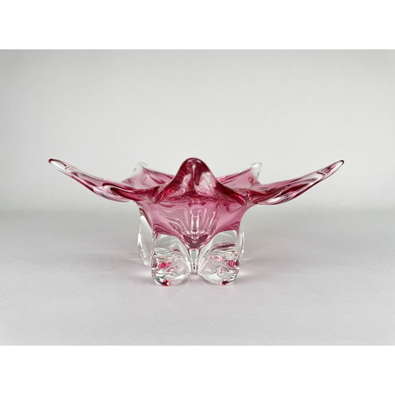 Image 1 of Vintage Art glass bowl by Josef Hospodka for Chribska Glassworks, 1960s