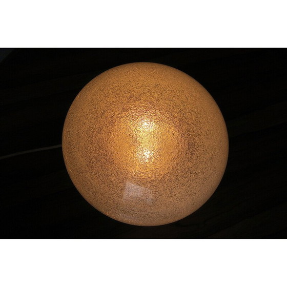 Image 1 of Italian vintage Mazzega frosted glass Domed ceiling lamp, 1960s