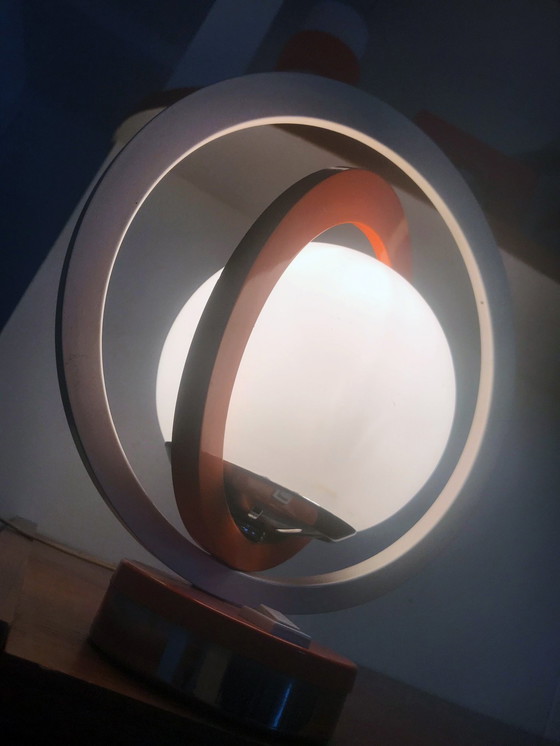 Image 1 of Pair Of Vintage Table Lamps - Space Age - Saturn - Steel - 1960