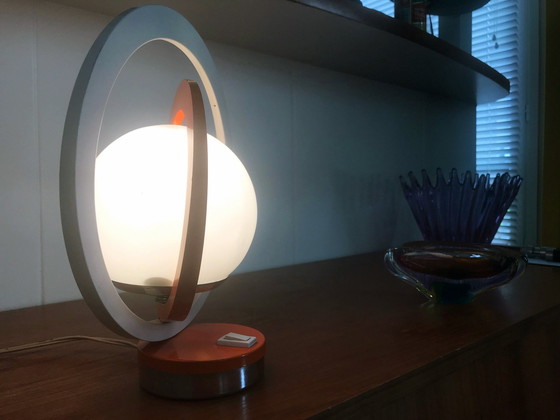 Image 1 of Pair Of Vintage Table Lamps - Space Age - Saturn - Steel - 1960