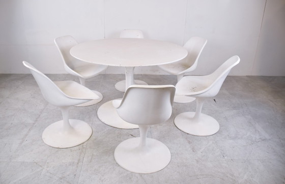 Image 1 of Space Age Fiberglass outdoor dining set