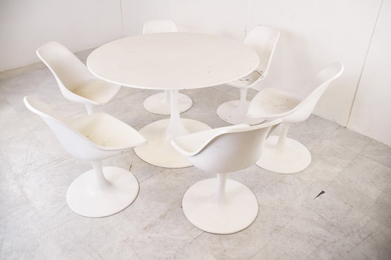 Image 1 of Space Age Fiberglass outdoor dining set