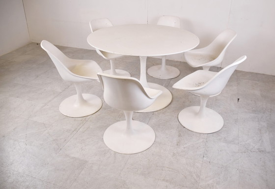 Image 1 of Space Age Fiberglass outdoor dining set