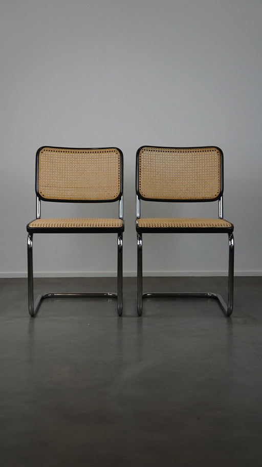 6 x vintage Marcel Breuer design chairs by Thonet model S32