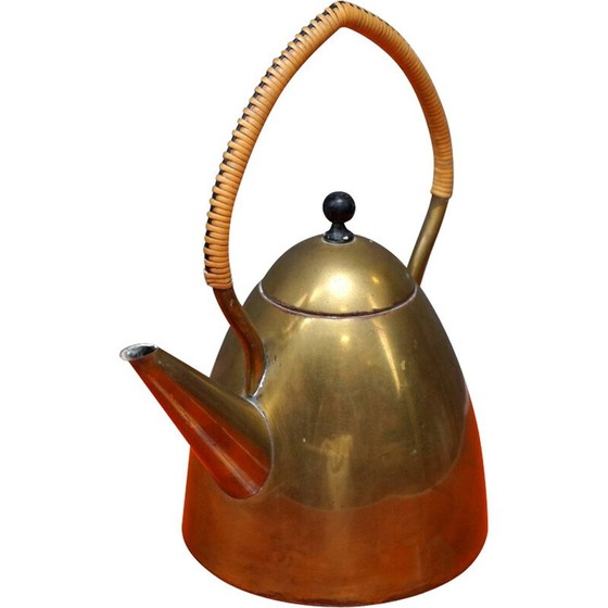 Image 1 of Vintage Bauhaus brass kettle, Germany 1920