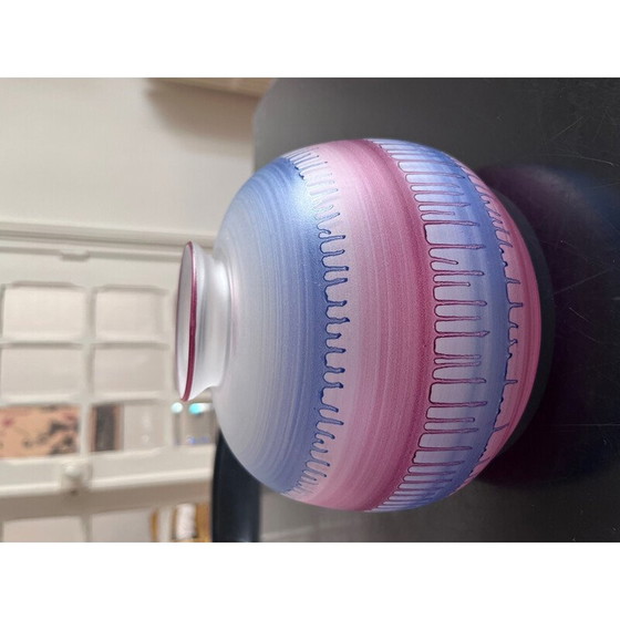 Image 1 of Vaso in vetro vintage di Rueven, anni '80