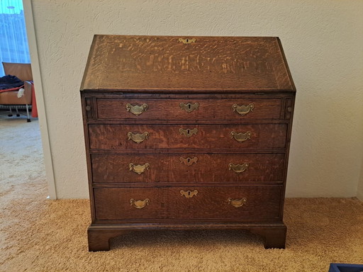 English Oak Secretaire, 18th Century