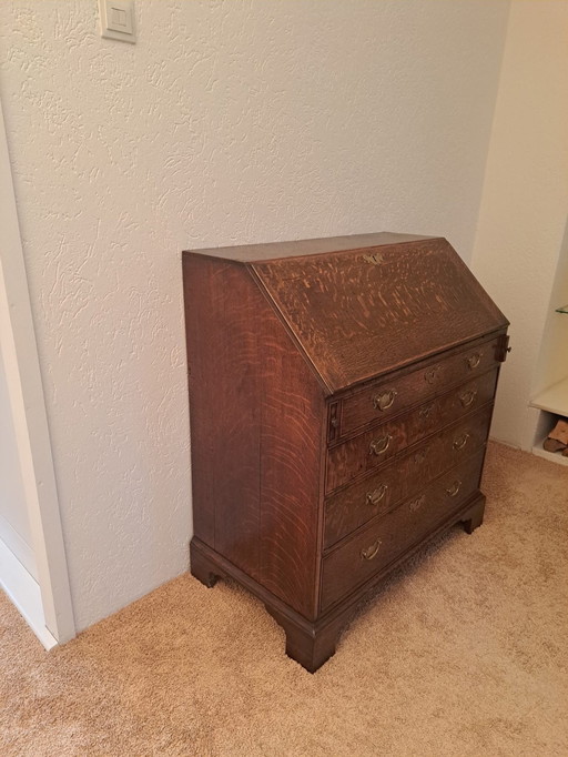 English Oak Secretaire, 18th Century