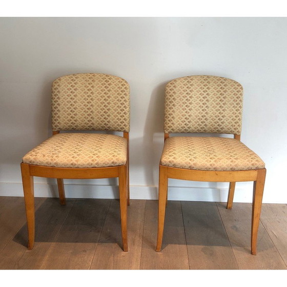 Image 1 of Pair of vintage Art Deco chairs in Sycamore, 1930