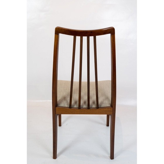 Image 1 of Set di 6 sedie vintage in palissandro rivestite in tessuto di lana leggero, Danimarca 1960