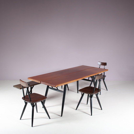 Image 1 of Ilmari Tapiovaara "Pirkka" Dining Set for Laukaan Puu, Finland 1950