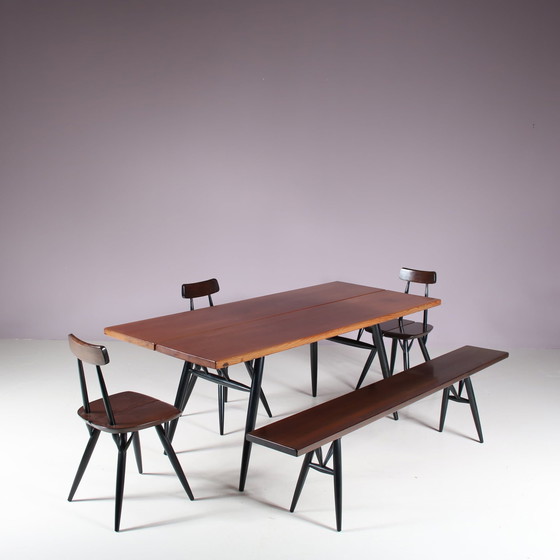 Image 1 of Ilmari Tapiovaara "Pirkka" Dining Set for Laukaan Puu, Finland 1950