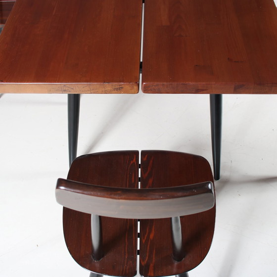 Image 1 of Ilmari Tapiovaara "Pirkka" Dining Set for Laukaan Puu, Finland 1950