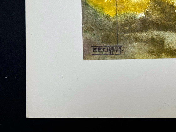 Image 1 of Paesaggio ad acquerello (2 opere) - Eugène Eechaut (1928-2019)