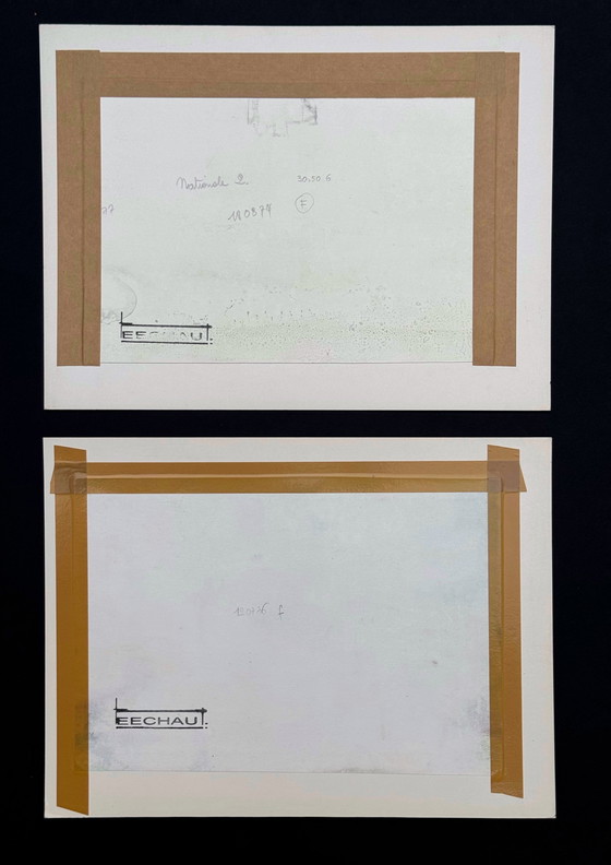 Image 1 of Paesaggio ad acquerello (2 opere) - Eugène Eechaut (1928-2019)
