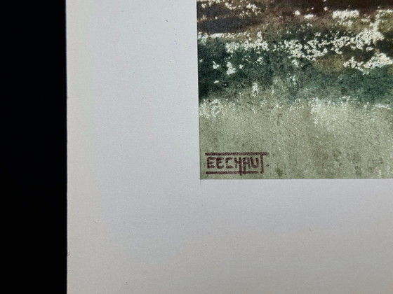 Image 1 of Paesaggio ad acquerello (2 opere) - Eugène Eechaut (1928-2019)