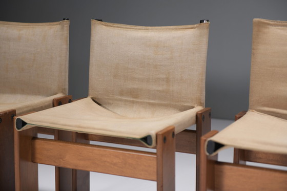 Image 1 of 8 matching Monk Chairs in canvas by Afra e Tobia Scarpa for Molteni Italy