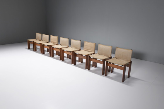 Image 1 of 8 matching Monk Chairs in canvas by Afra e Tobia Scarpa for Molteni Italy