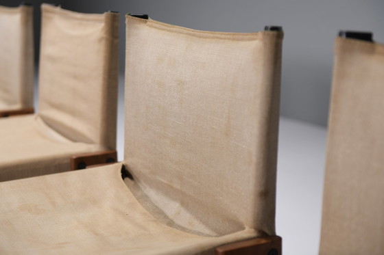 Image 1 of 8 matching Monk Chairs in canvas by Afra e Tobia Scarpa for Molteni Italy