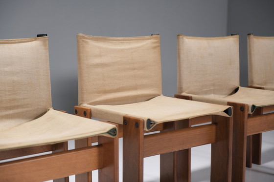 Image 1 of 8 matching Monk Chairs in canvas by Afra e Tobia Scarpa for Molteni Italy