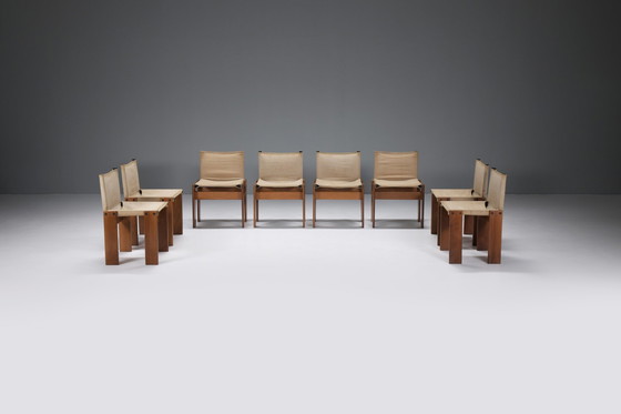 Image 1 of 8 matching Monk Chairs in canvas by Afra e Tobia Scarpa for Molteni Italy