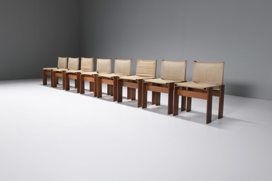 Image 1 of 8 matching Monk Chairs in canvas by Afra e Tobia Scarpa for Molteni Italy