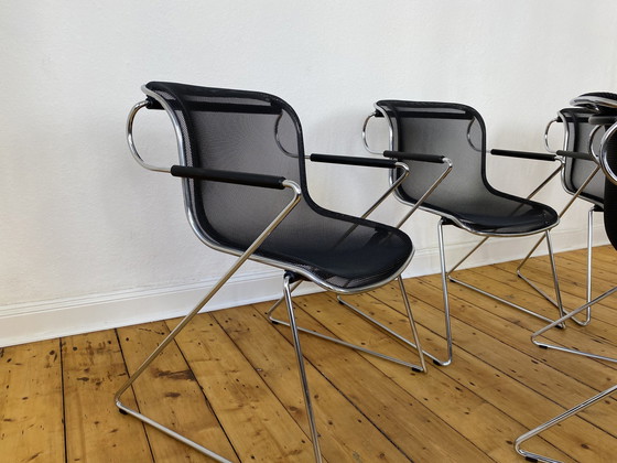 Image 1 of Set of 4 Penelope chairs by Charles Pollock for Anomina Castelli