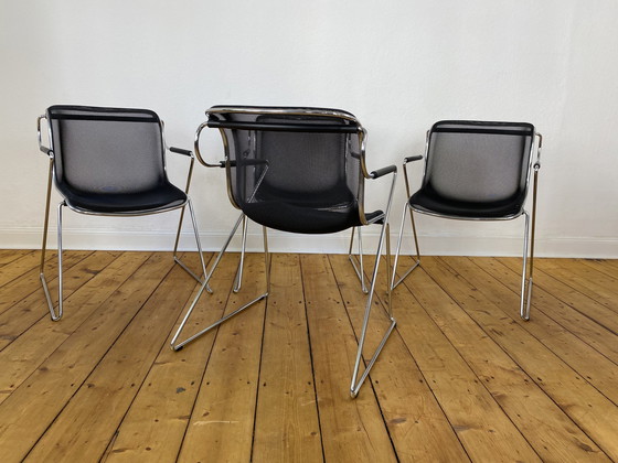 Image 1 of Set of 4 Penelope chairs by Charles Pollock for Anomina Castelli