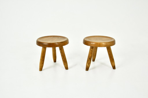 "Berger" Stools by Charlotte Perriand, 1950s, set of 2