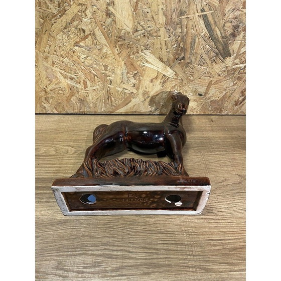 Image 1 of Statuetta di cavallo in ceramica vintage Art Déco di Jean Pl, Francia