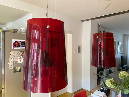 Duo Prandina S2 pendant lamps with mouth-blown Murano glass shades