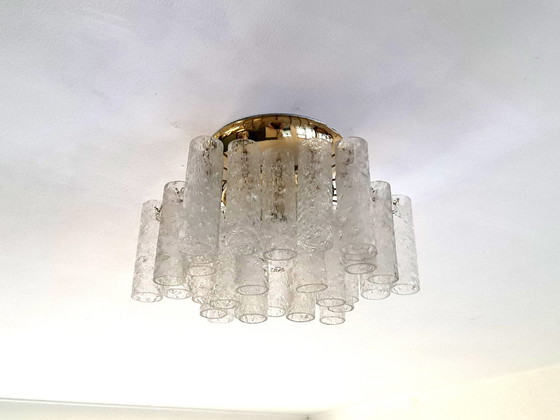 Image 1 of Doria Leuchten - 1960s - Ceiling Lamp - 30 Glass Shades - Germany