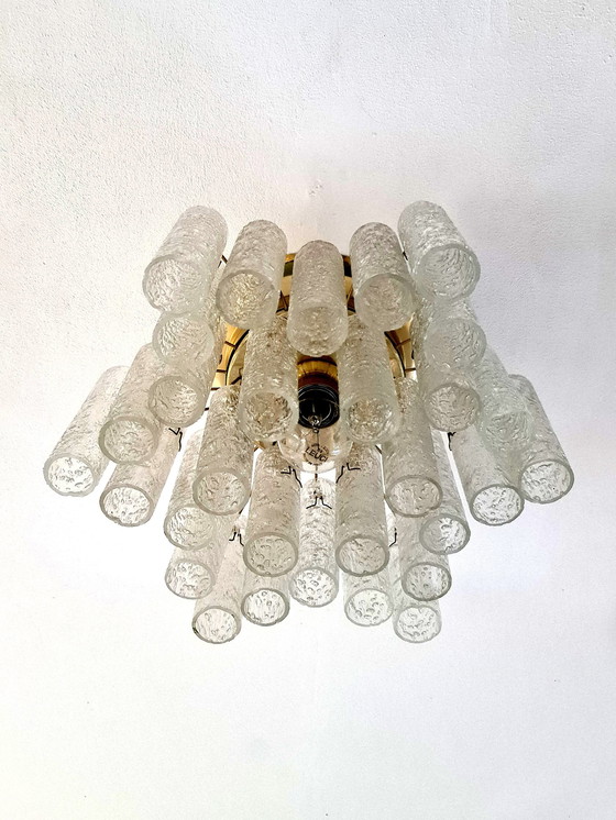 Image 1 of Doria Leuchten - 1960s - Ceiling Lamp - 30 Glass Shades - Germany