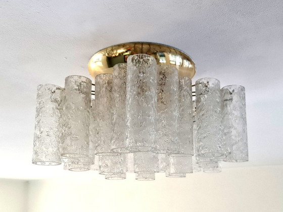 Image 1 of Doria Leuchten - 1960s - Ceiling Lamp - 30 Glass Shades - Germany