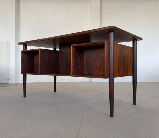 Image 1 of Danish Rosewood Executive Desk