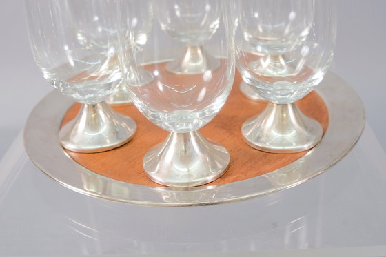 Image 1 of 7x Rosenthal TW 142 tray by Tapio Wirkkala and glasses